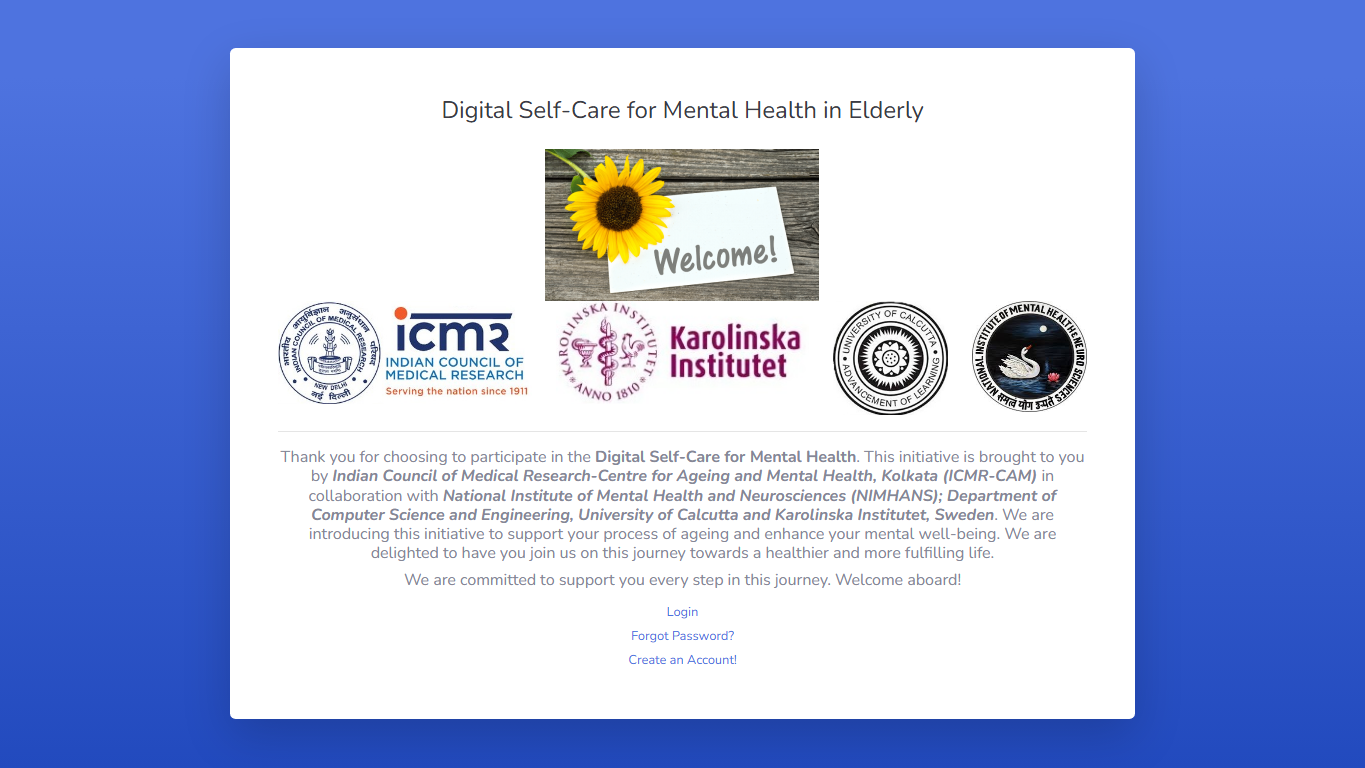 Landing page screenshot for icmr.itech4all.in